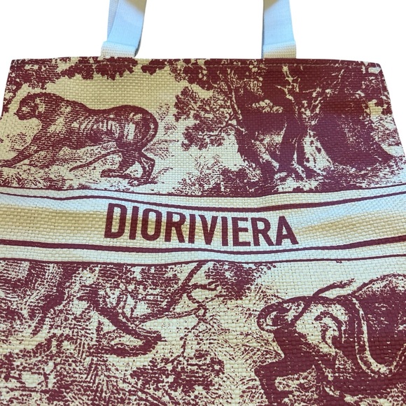Dior Dioriviera Tote in Burgundy and Beige - Picture 1 of 10